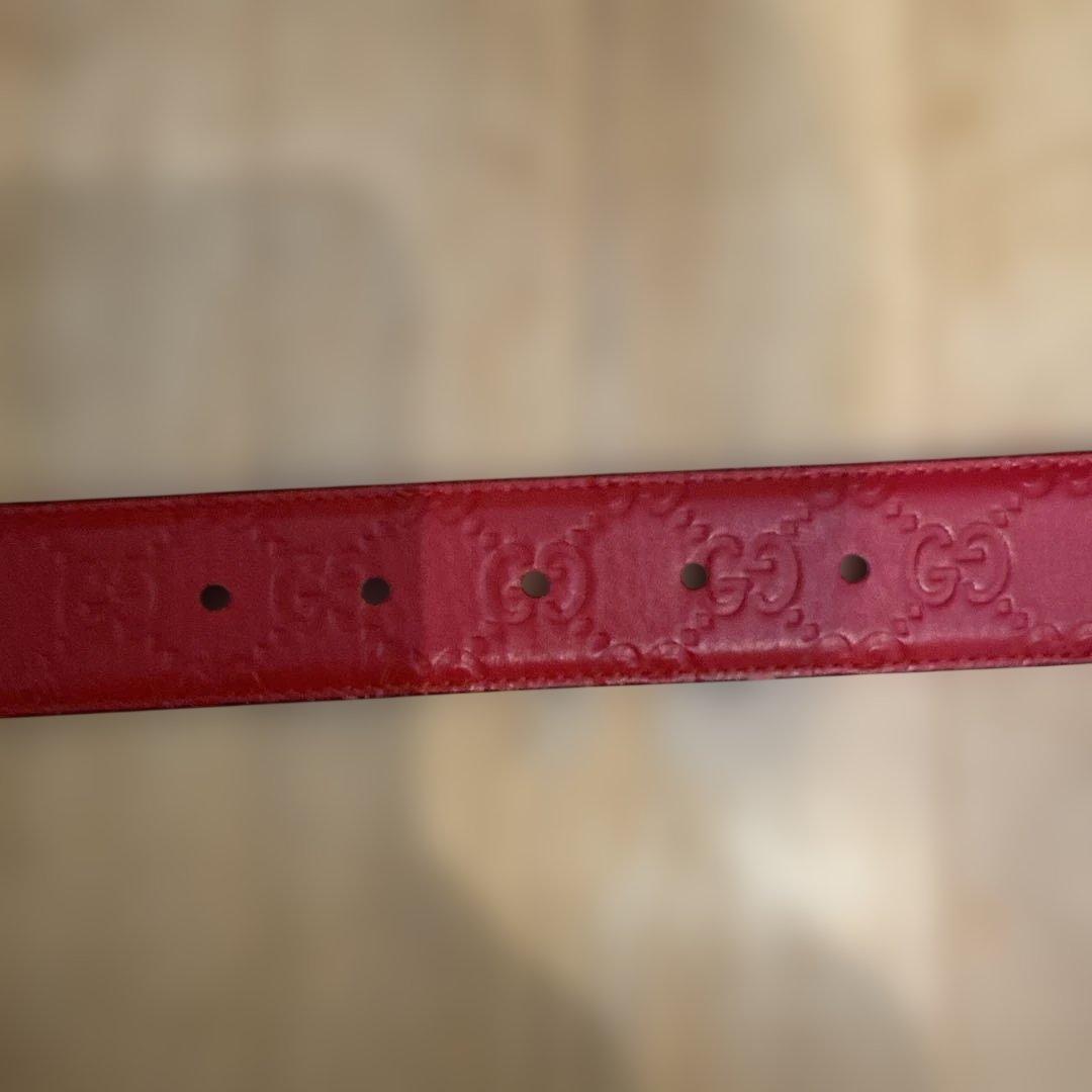 Gucci 赤 レザー ベルト