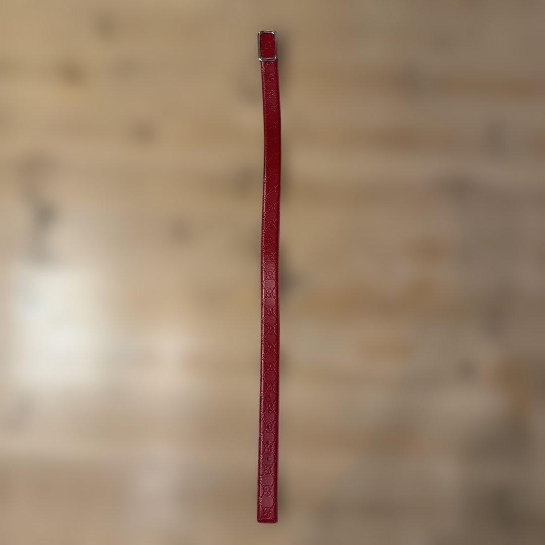 Gucci 赤 レザー ベルト