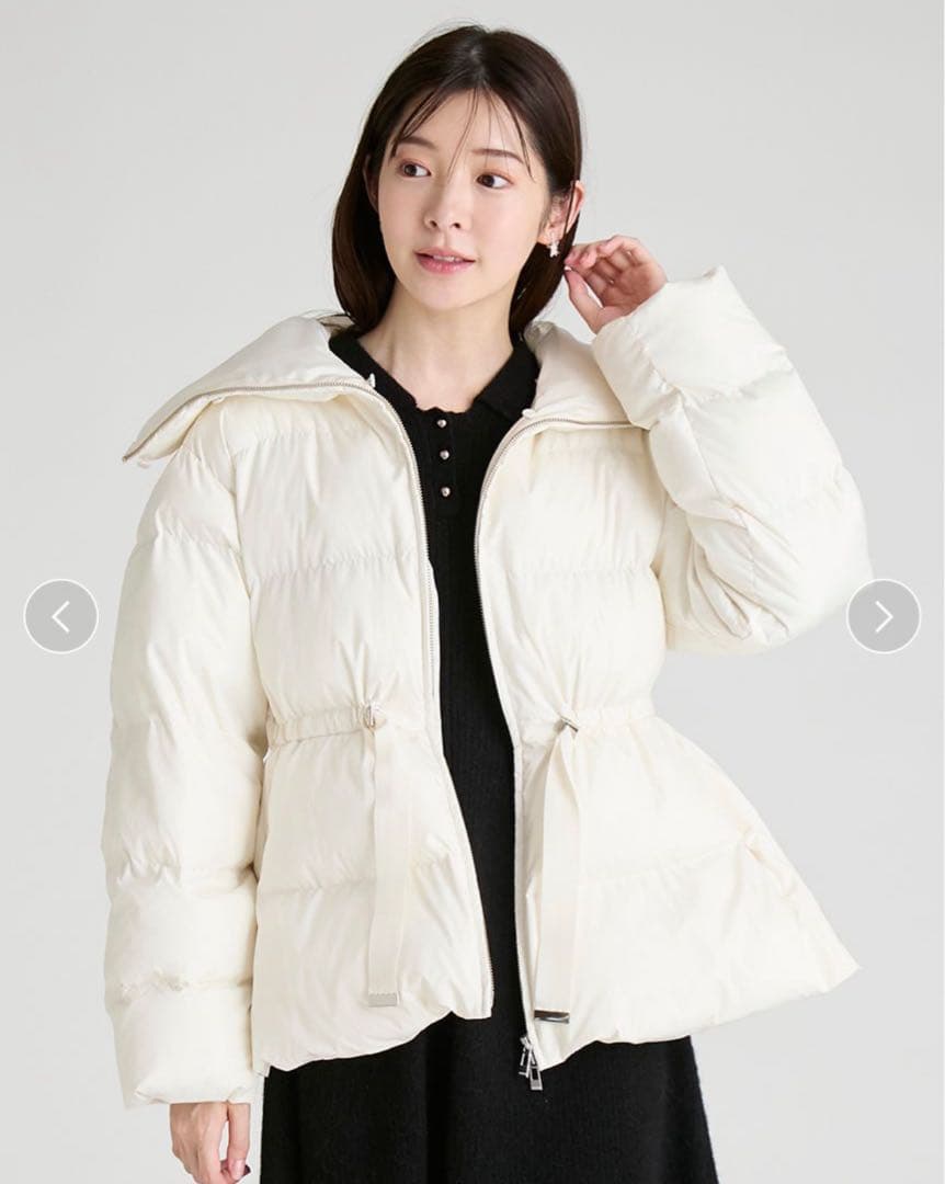 新品タグ付き＊セルフォード ファー襟付 キルティングショートコート IVO 38