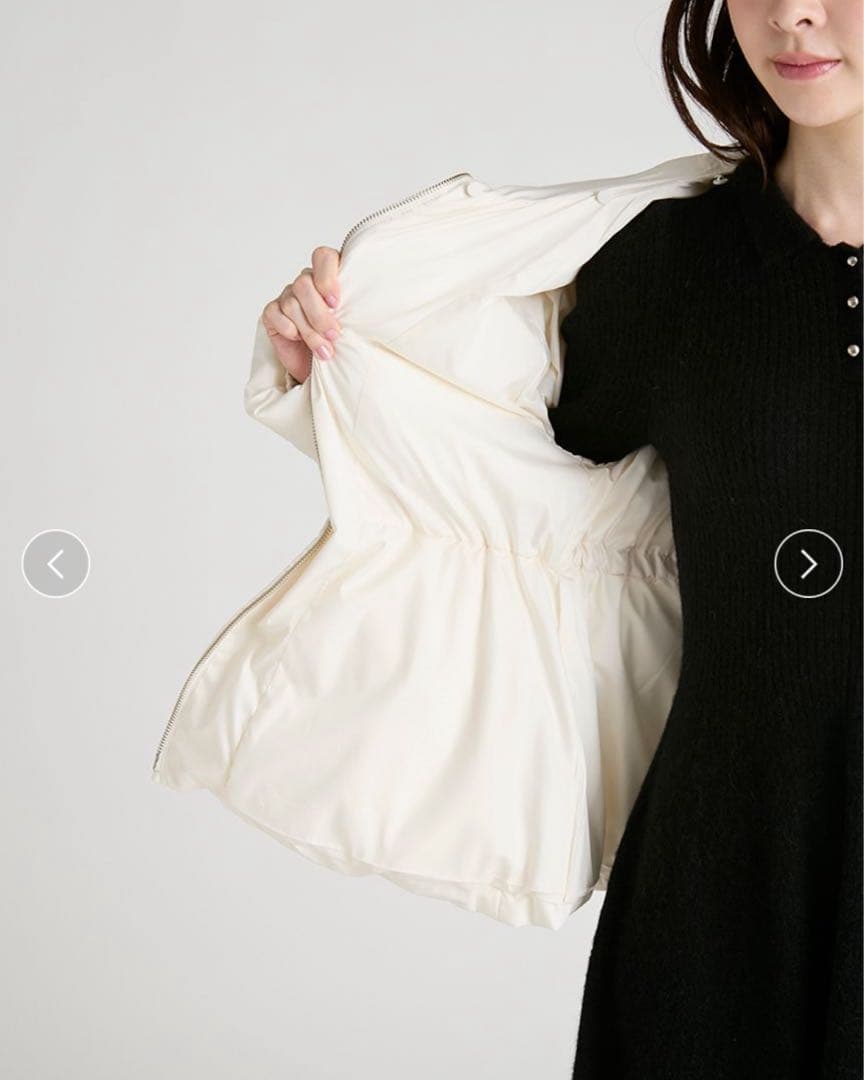 新品タグ付き＊セルフォード ファー襟付 キルティングショートコート IVO 38