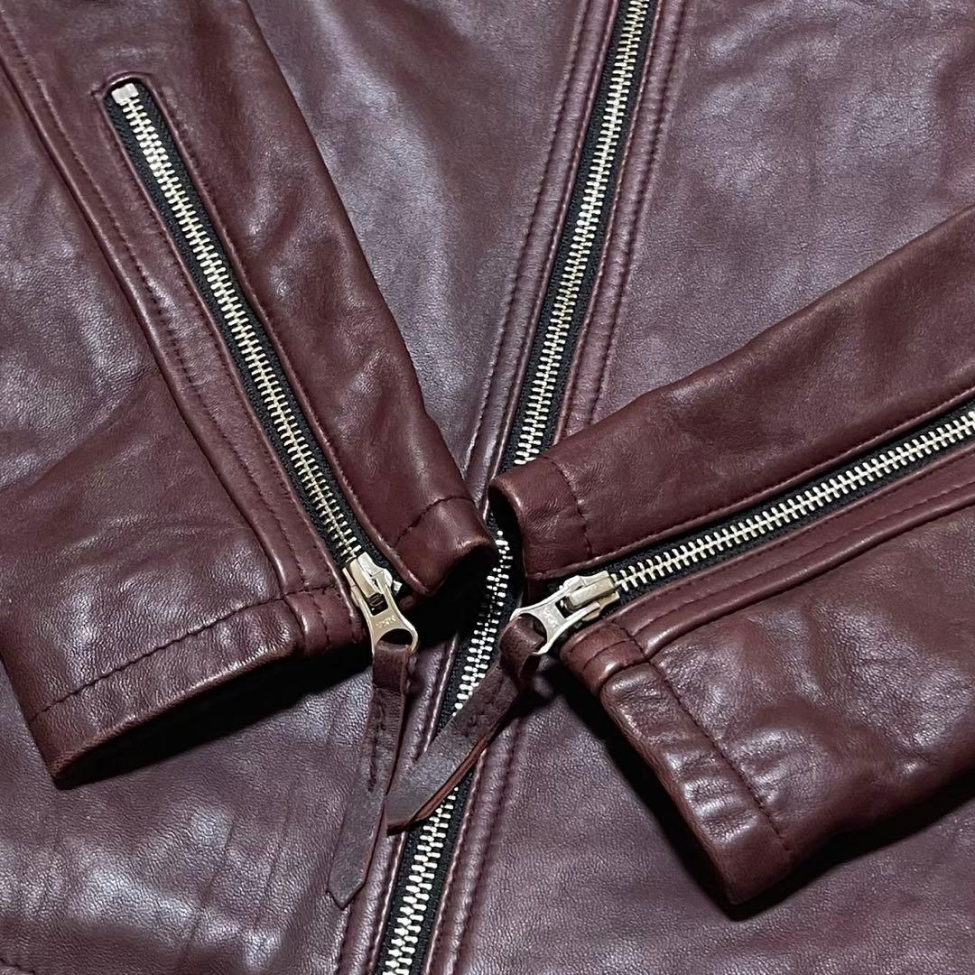 neutral infinity ラムレザー シングルライダース L ボルドー