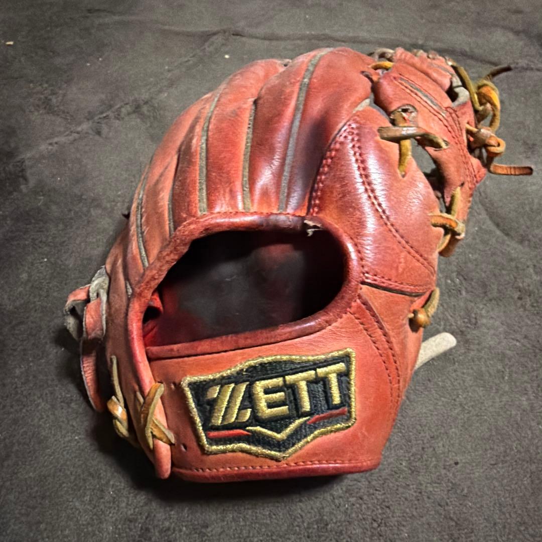 ZETT 硬式野球グローブ 赤