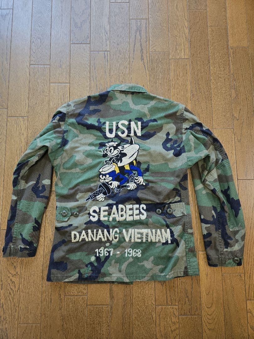 1960s アメリカ海軍 USN 建設工兵隊 ジャケット SEABEES 刺繍