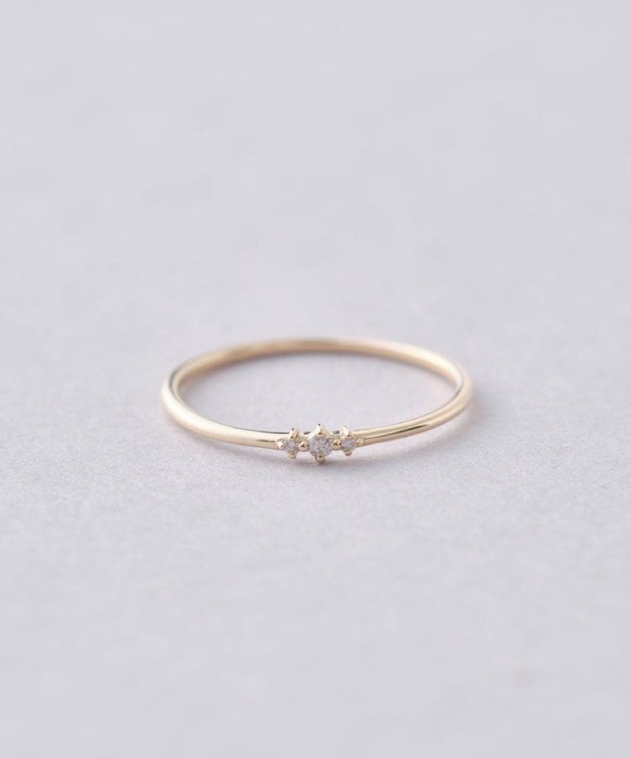 Jouete K10YG レイヤー ダイヤモンド リング 10K 現行品