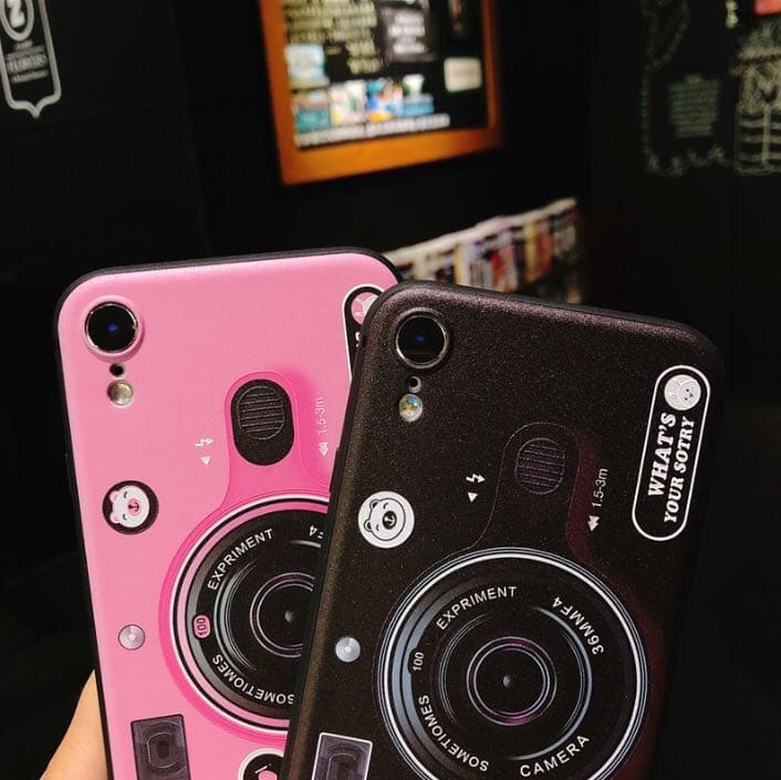 iPhone スマホ ケース カメラ 型 ピンク iPhone XS Max