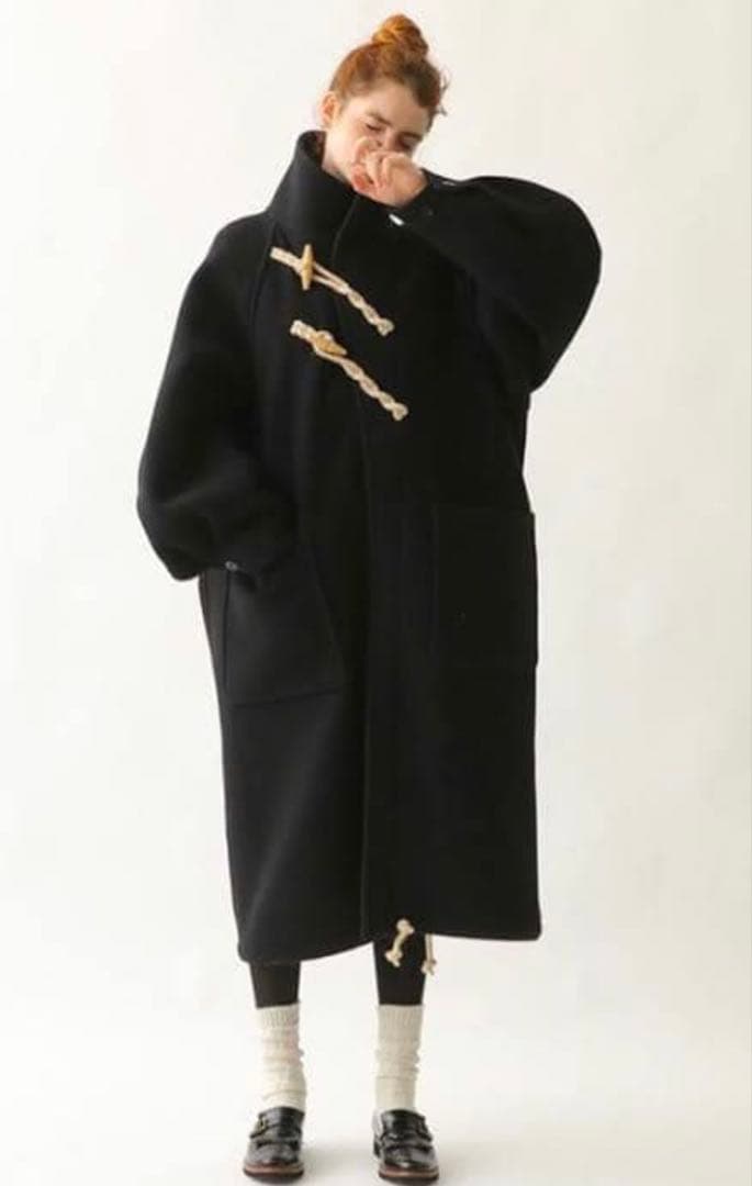 HYKE ダブルフェイスダッフルコート