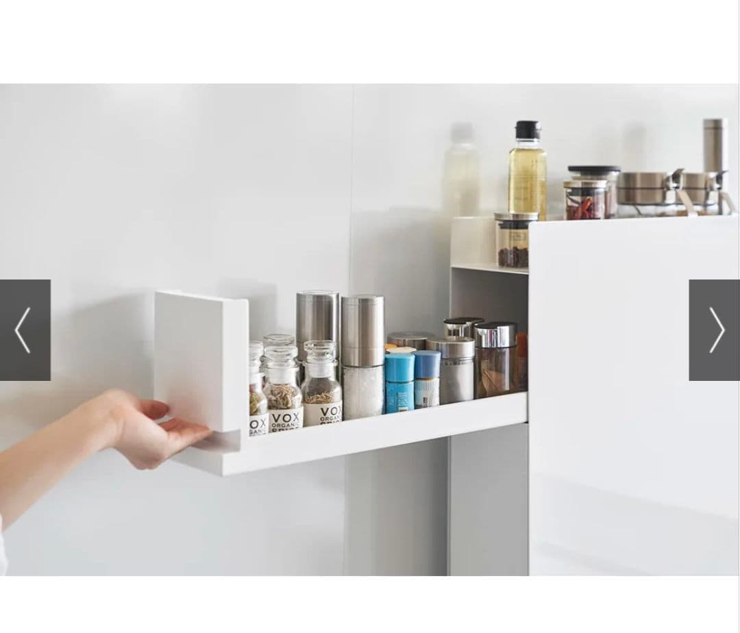 tower隠せる調味料ラック 2段タイプ ホワイト