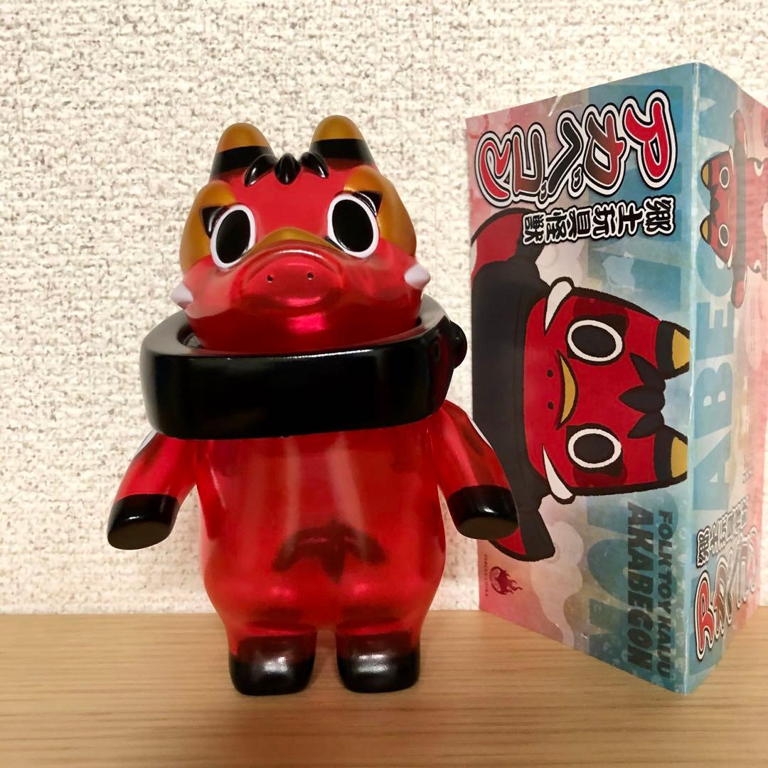 郷土玩具怪獣 アカベゴン（VAG,赤べこ,イヌハリゴン,キブナドン,ソフビ）