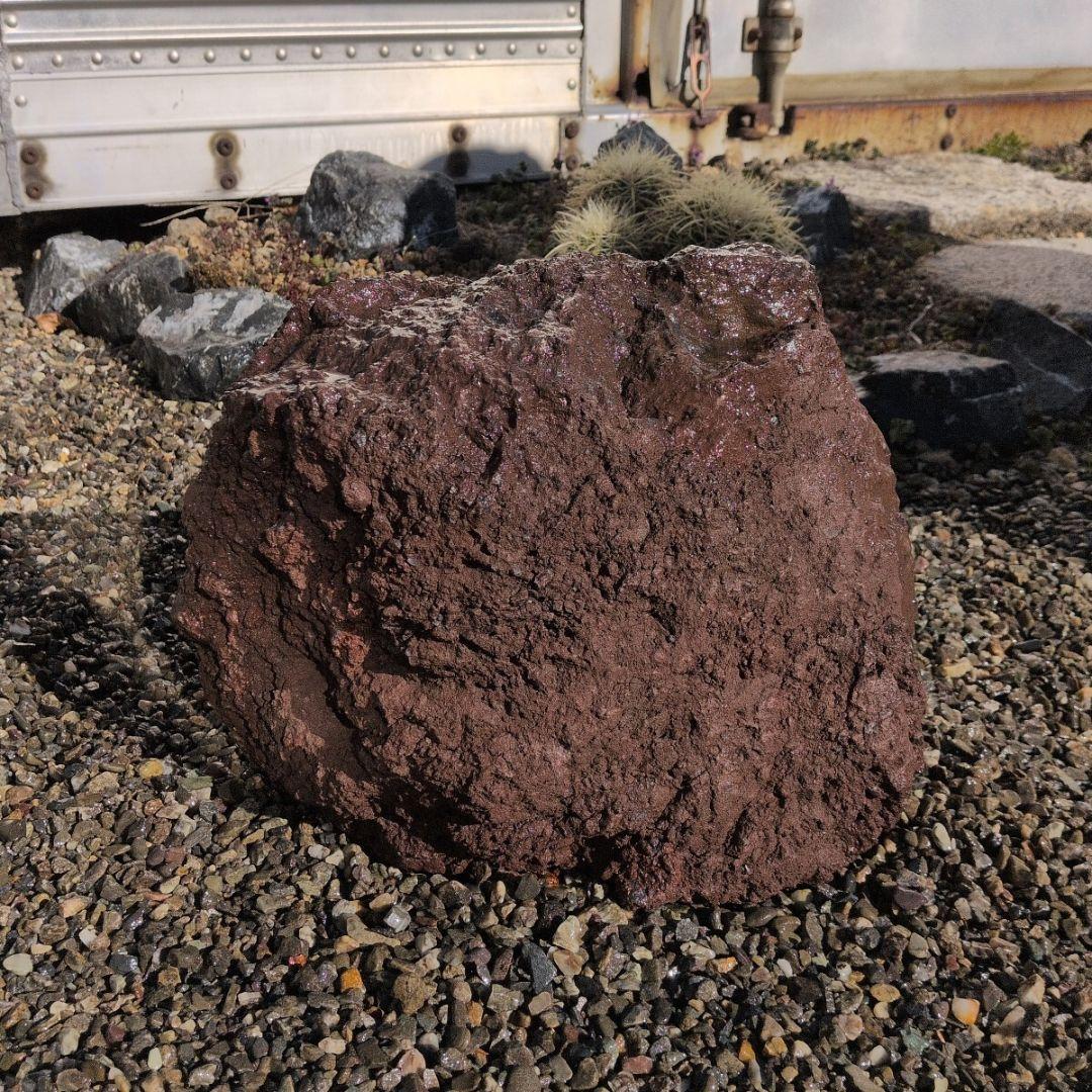 赤　富士　溶岩石　17.8キロ　庭石　石 鑑賞石　石材　庭　坪庭　ガーデニング