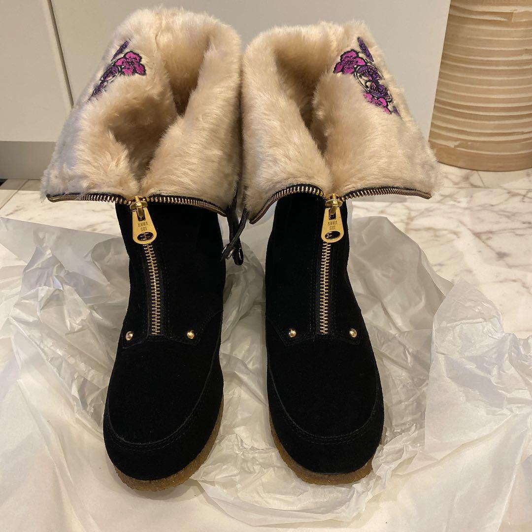 【ANNA SUI】 アナスイ未使用 ロングショート2way ブーツ23.5cm