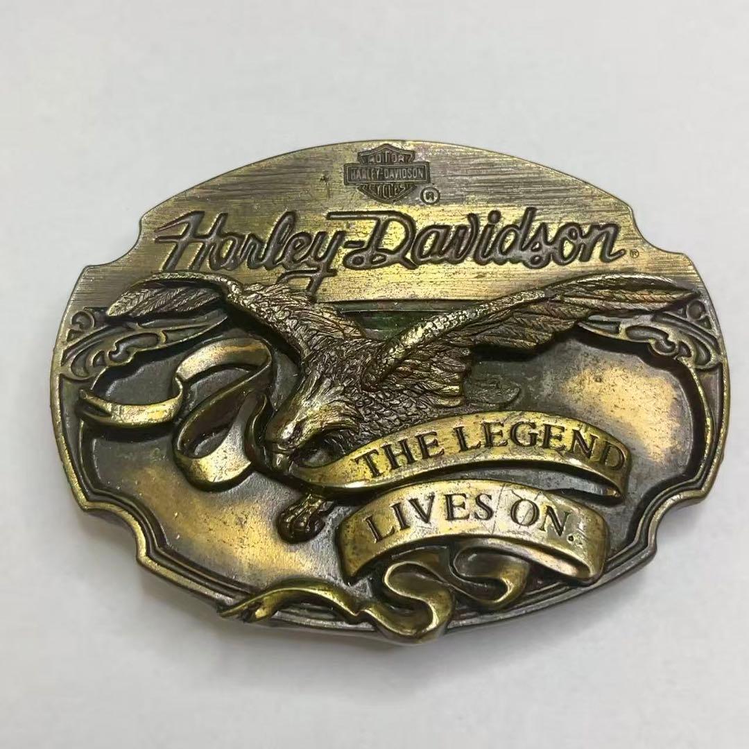 希少 Harley-Davidson ハーレーダビットソン バックル ゴールド