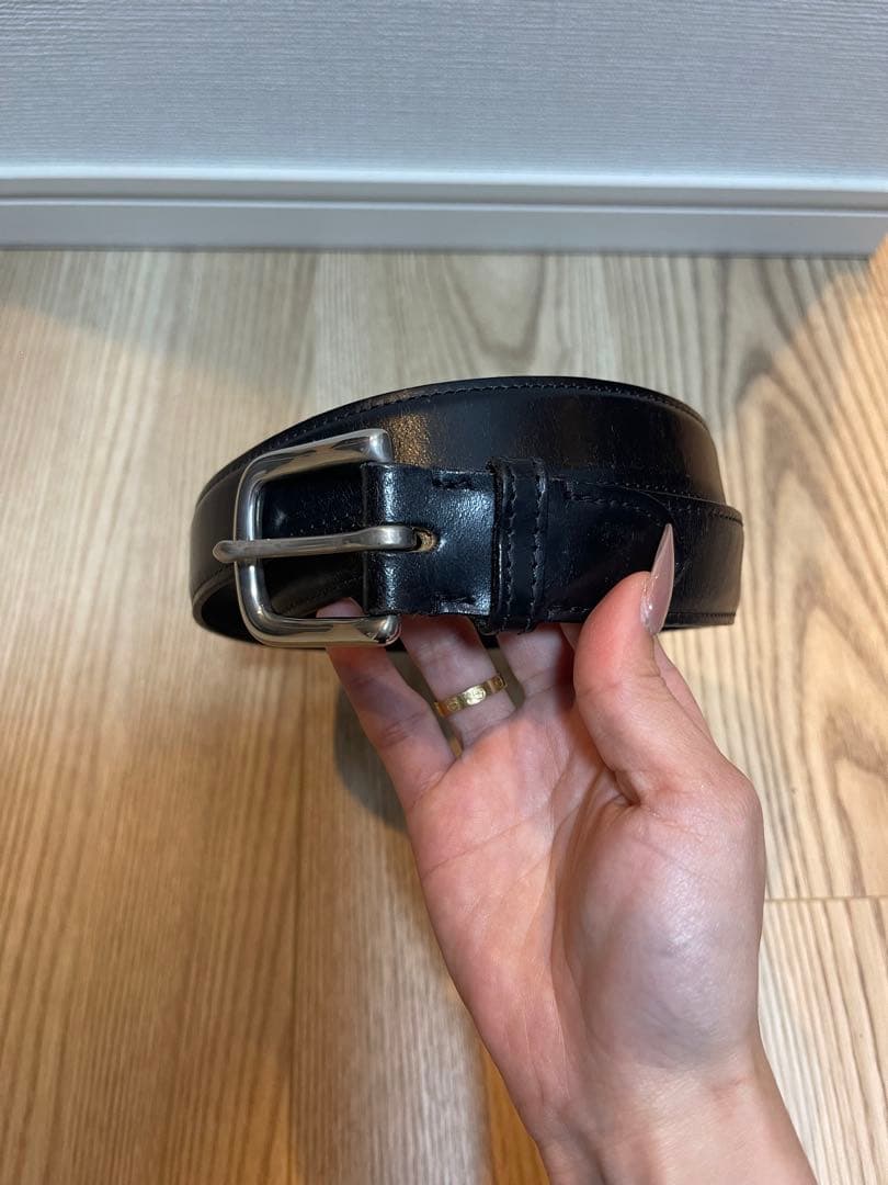 ホワイトハウスコックス　レザーベルト　B8665 ブライドルレザー　ブラック