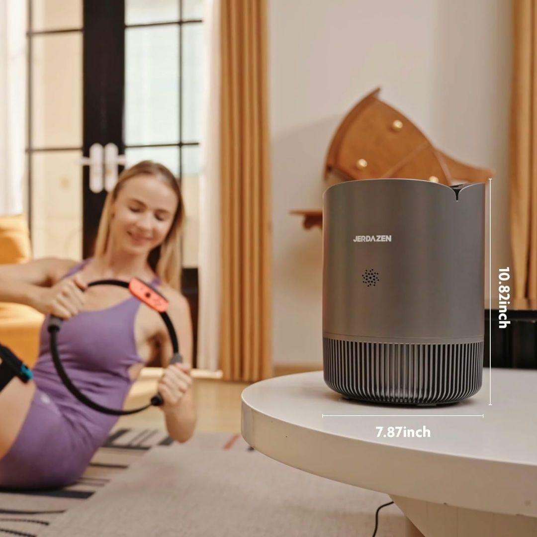 空気清浄機/17畳集じん ペット花粉hepa フィルター静電フィルター グレー