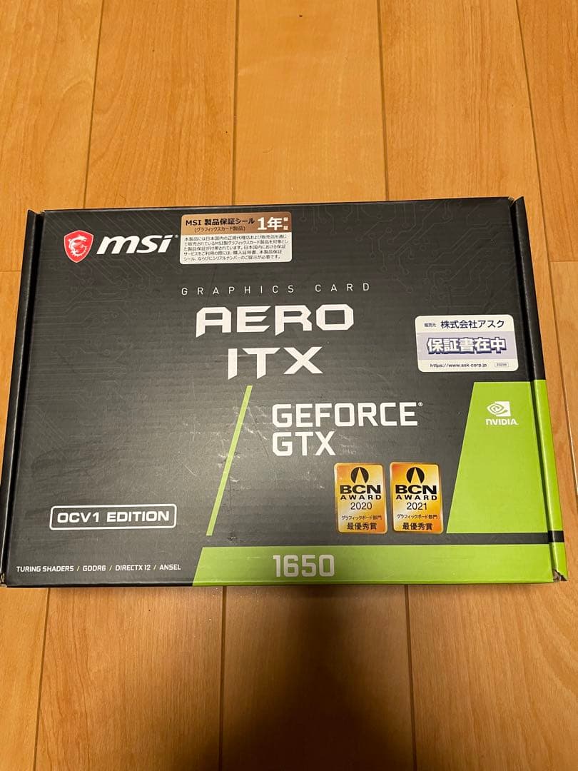 グラフィックボード・グラボ・ビデオカード GeForce GTX 1650 D6 AERO ITX OCV1