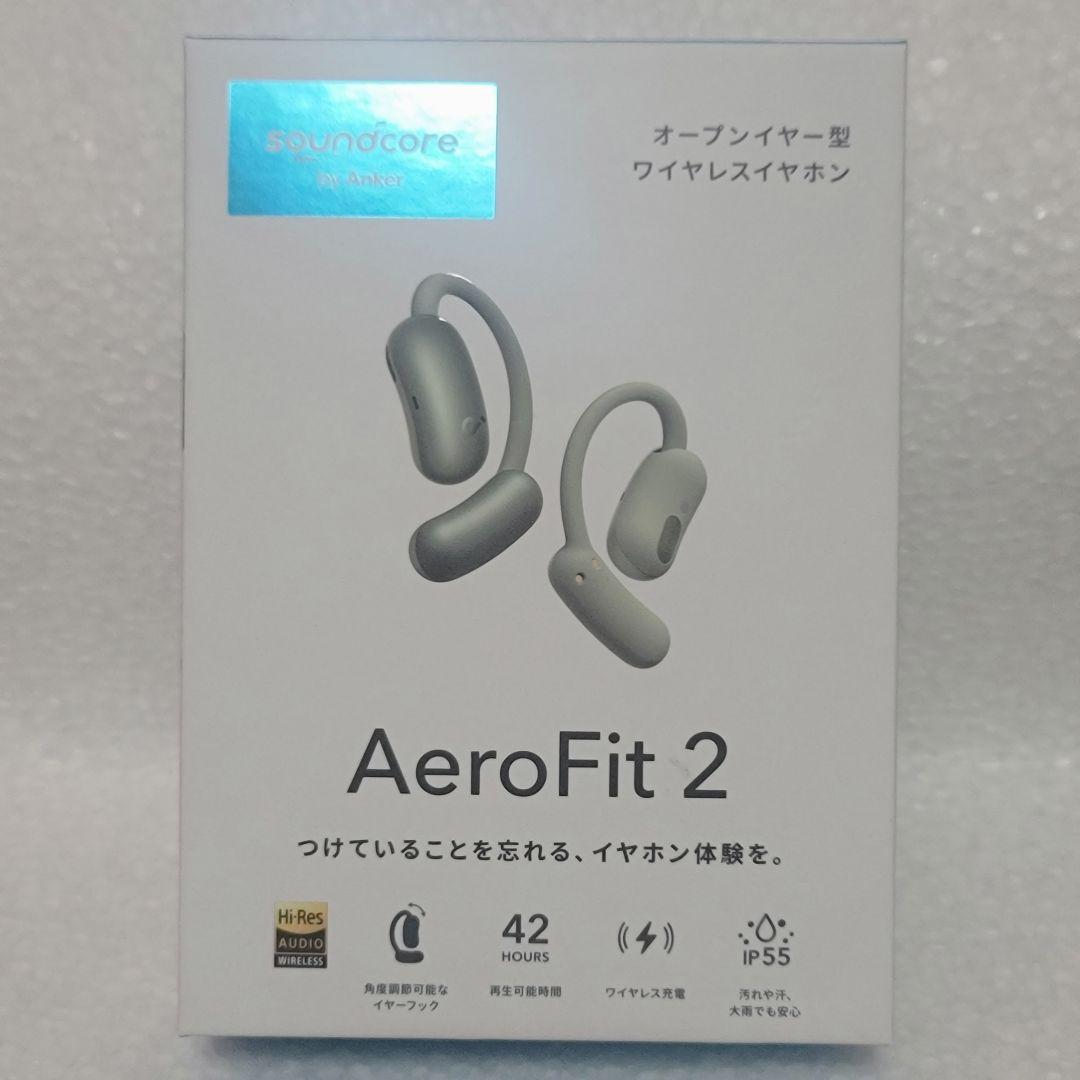 AeroFit 2 オープンイヤー型ワイヤレスイヤホン シルバーグリーン