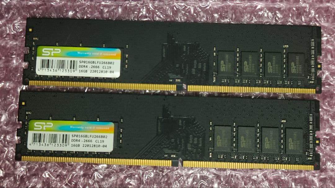 DDR4 16GBx2枚 32GB pc4-2666 動作確認済み ①