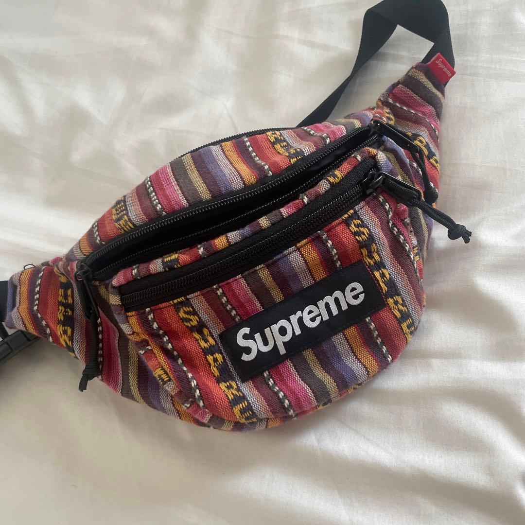 Supreme ストライプ柄 ボディバッグ