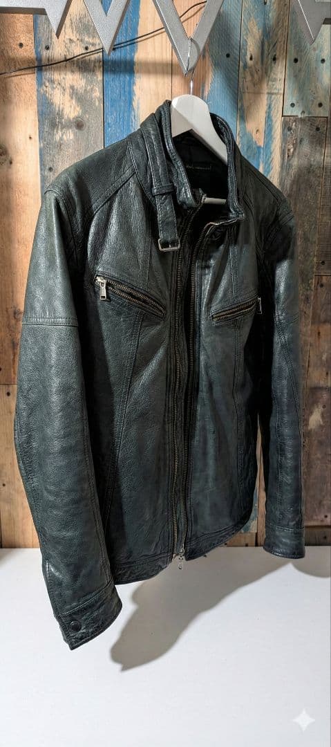 ハルフレザーのライダースジャケット レザージャケット