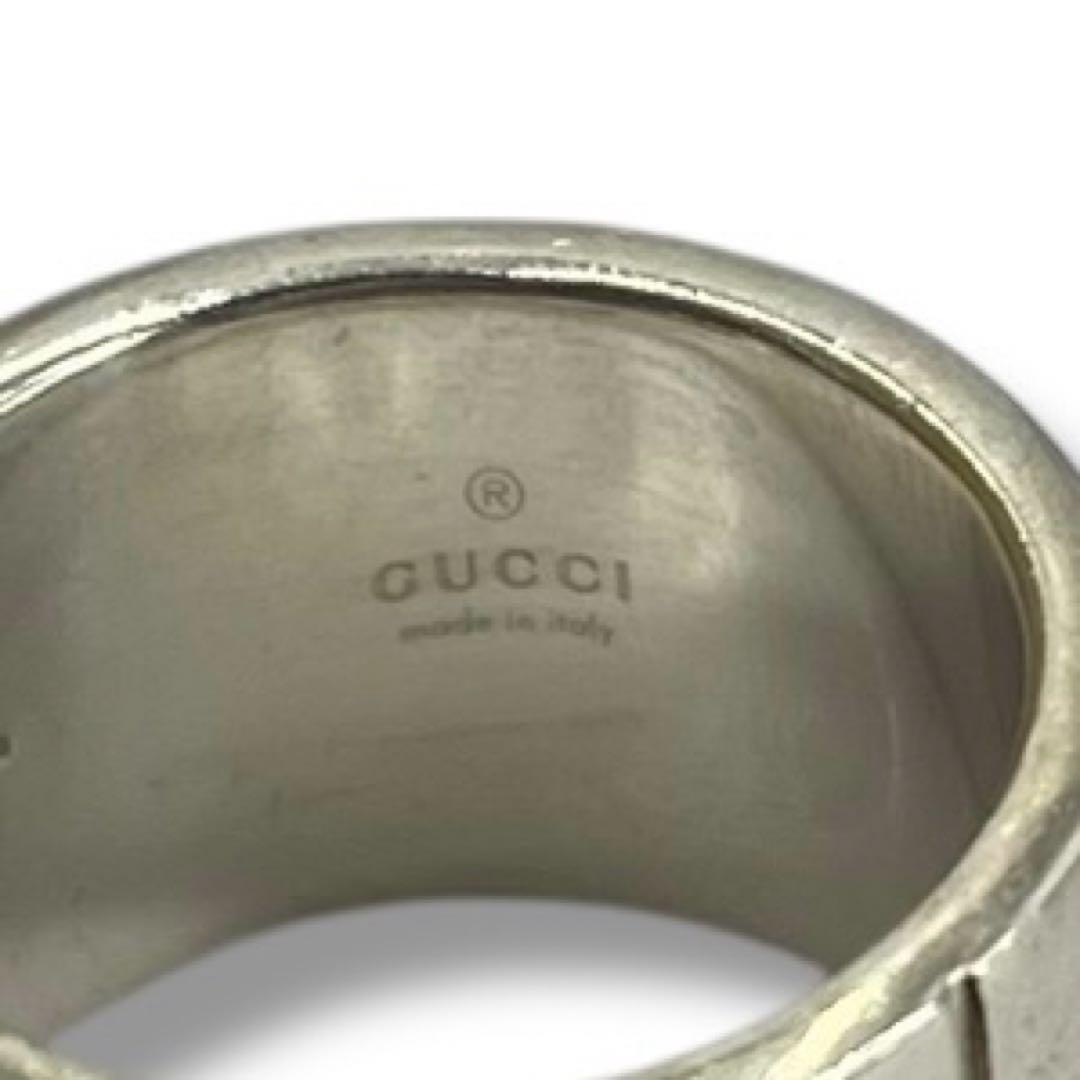 美品 GUCCI グッチ ビス ロゴ リング ビンテージ メンズ 10号 希少
