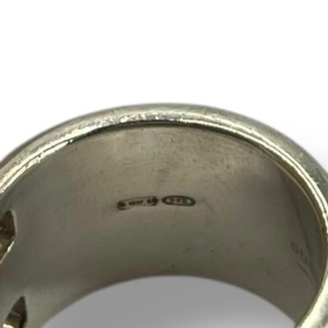 美品 GUCCI グッチ ビス ロゴ リング ビンテージ メンズ 10号 希少