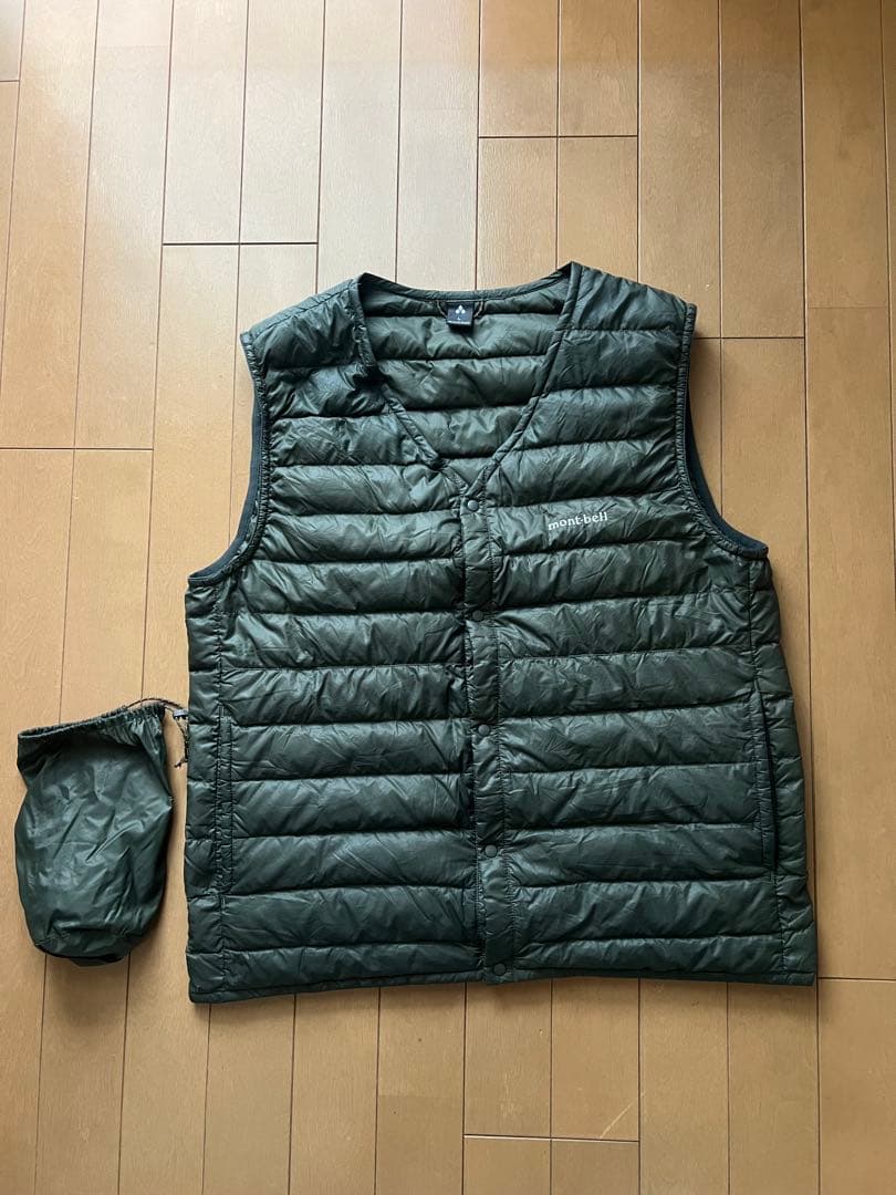 モンベル　スペリオダウン ラウンドネックベスト Men's Lサイズ
