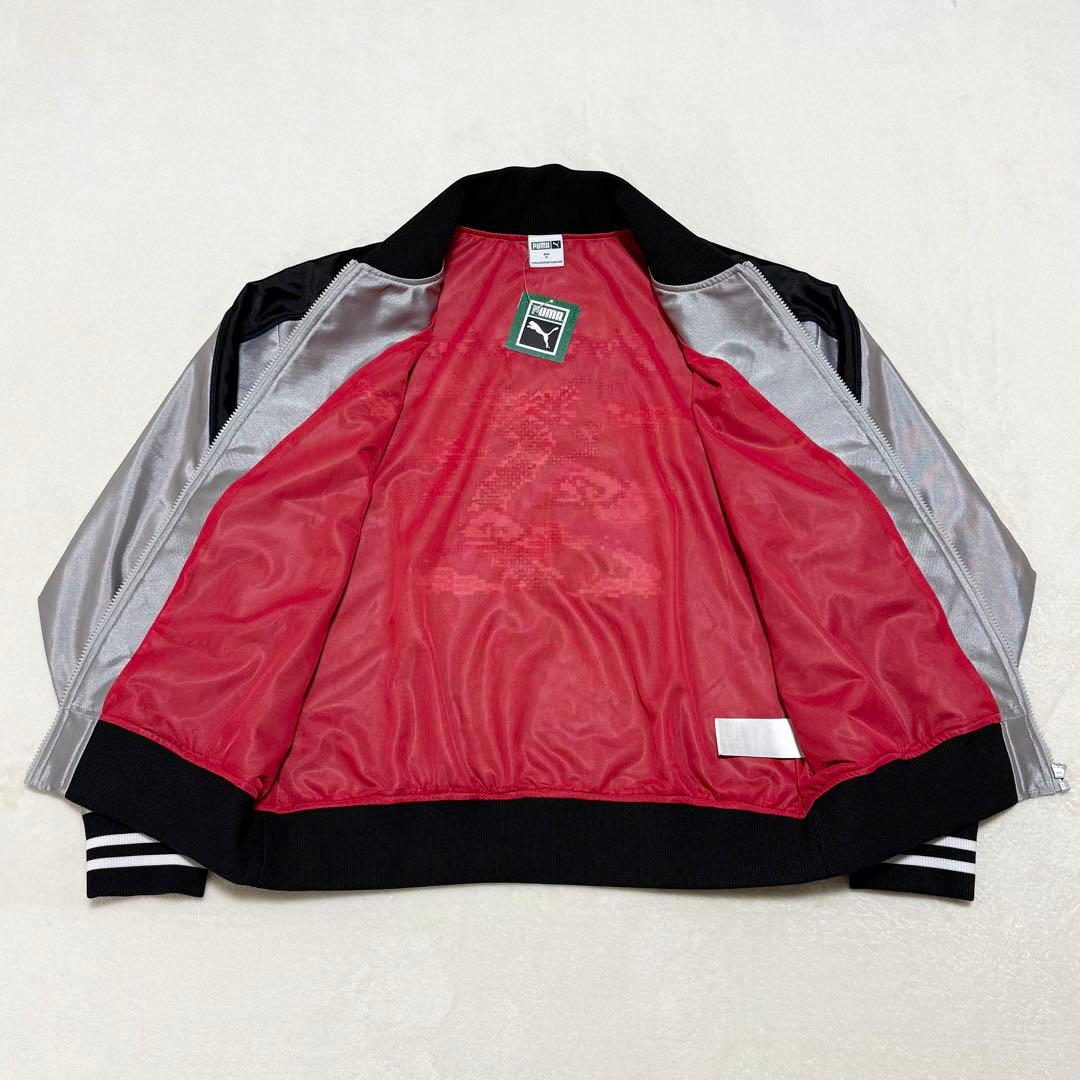 【タグ付き XL】プーマ スカジャケット スカジャン シルバー ジャージ y2k