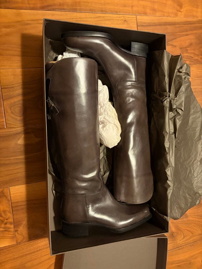 SARTORE ブーツ サルトル バック クロス　35 1/2 グレーブラウン