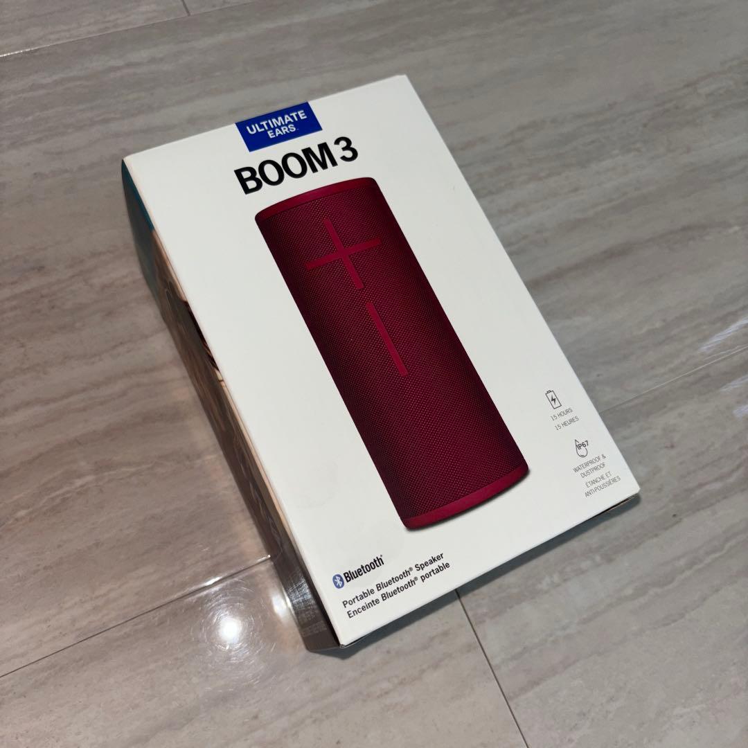新品　Ultimate Ears BOOM3スピーカー　防水　サンセットレッド