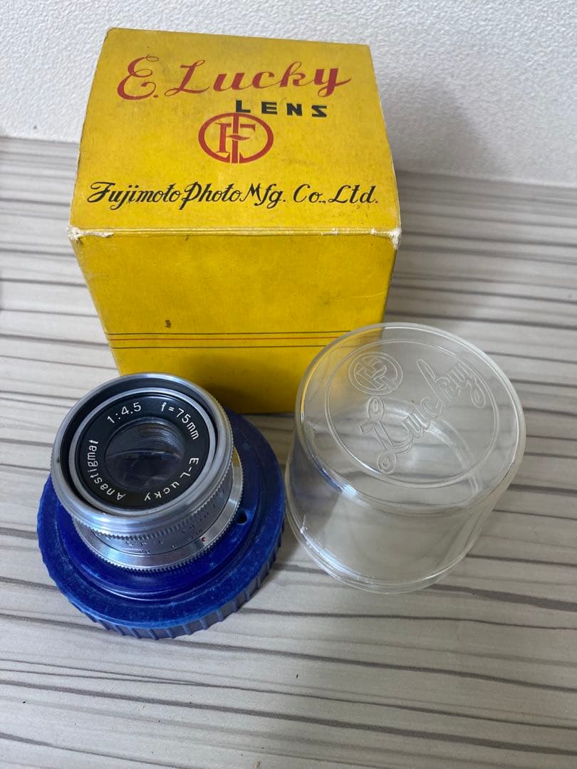 E.Lucky★f=75mm★1:4.5★ Anastigmat カメラレンズ