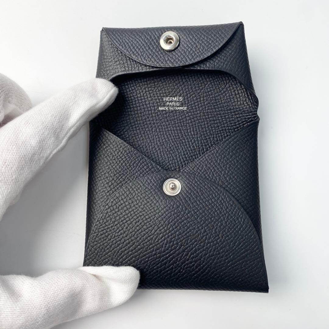 新品 エルメスHERMES バスティア 黒 エプソン ケース B刻印.