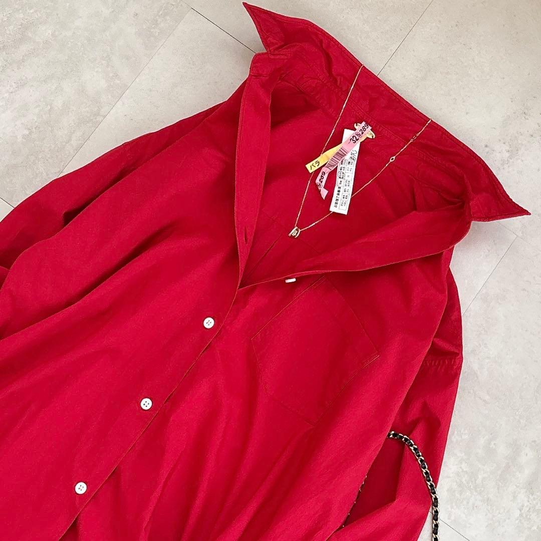 ミューズ ドゥーズィエムクラス コットンウォッシュシャツ スキッパー レッド