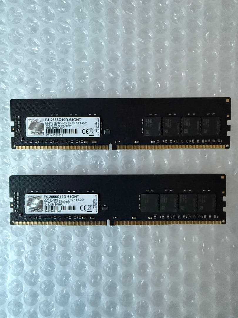 G.SKILL DDR4-2666 32GB×2枚 デスクトップ用メモリ