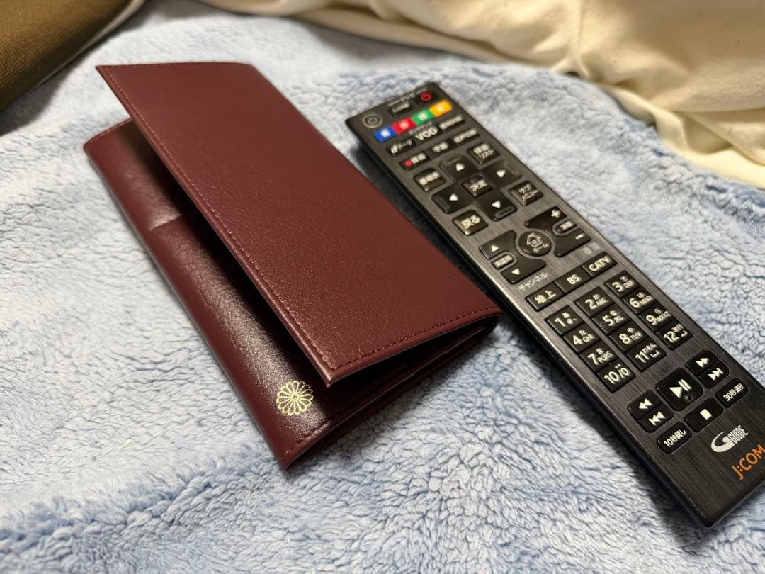 皇居レザー 長財布(ボルドー色)