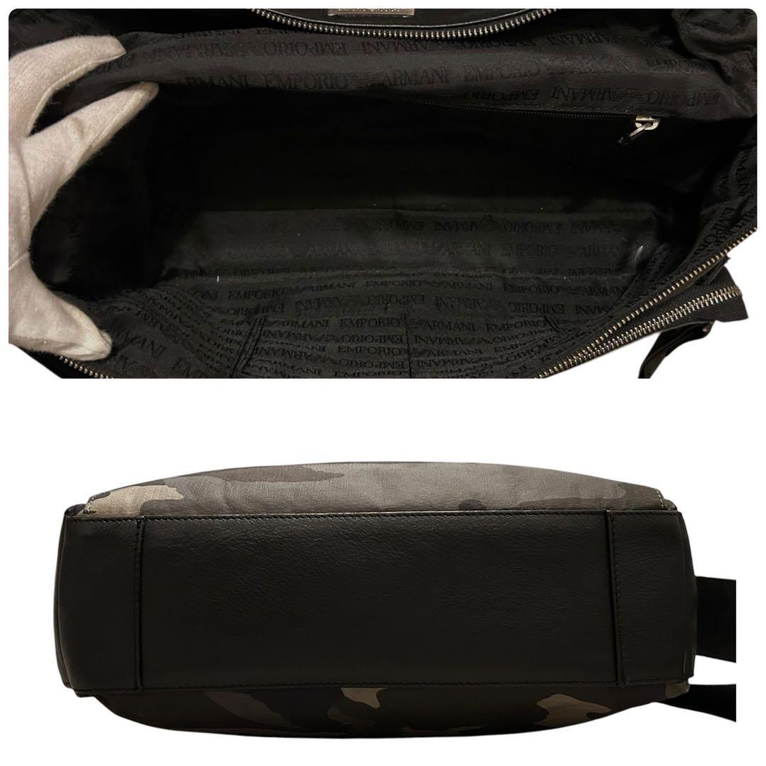 エンポリオアルマーニ　メッセンジャーバッグ　ショルダーバッグ　カモフラ　メンズ