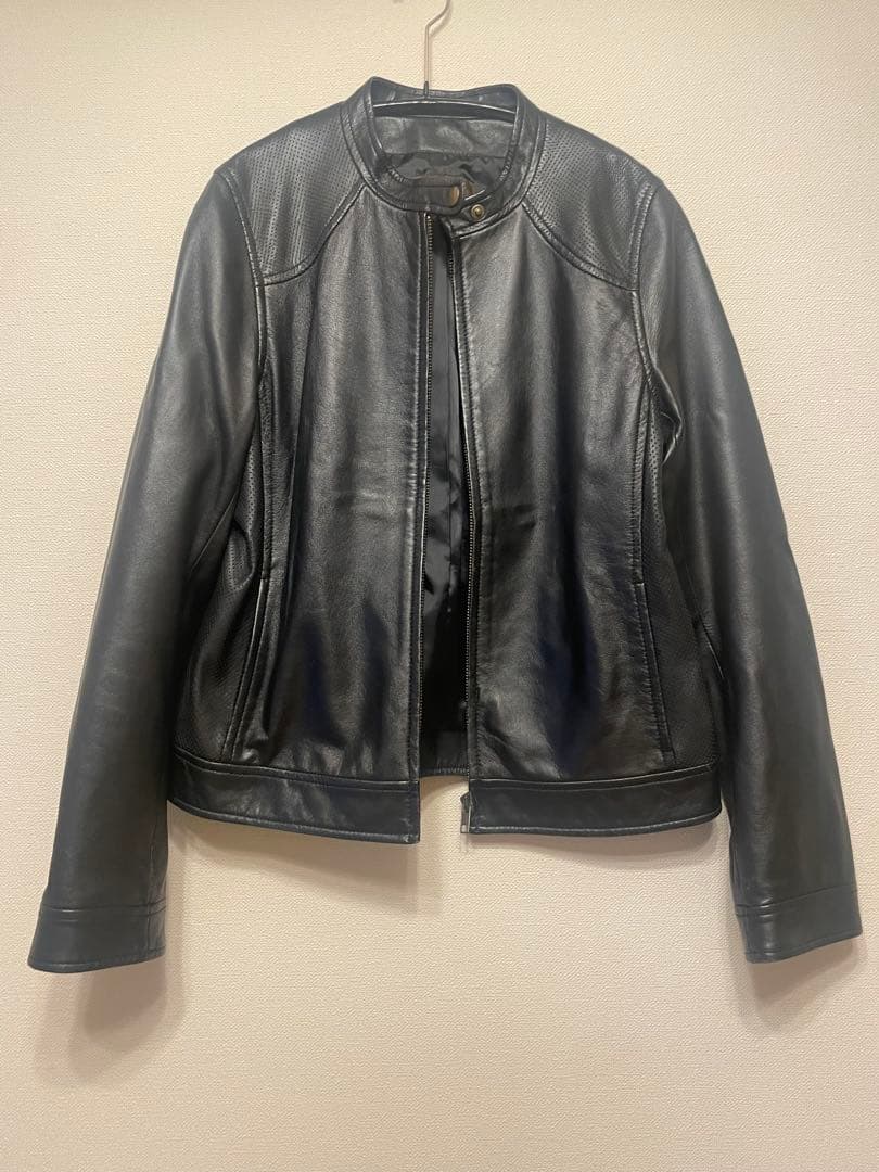シンゾーン　黒レザージャケット シングルライダース