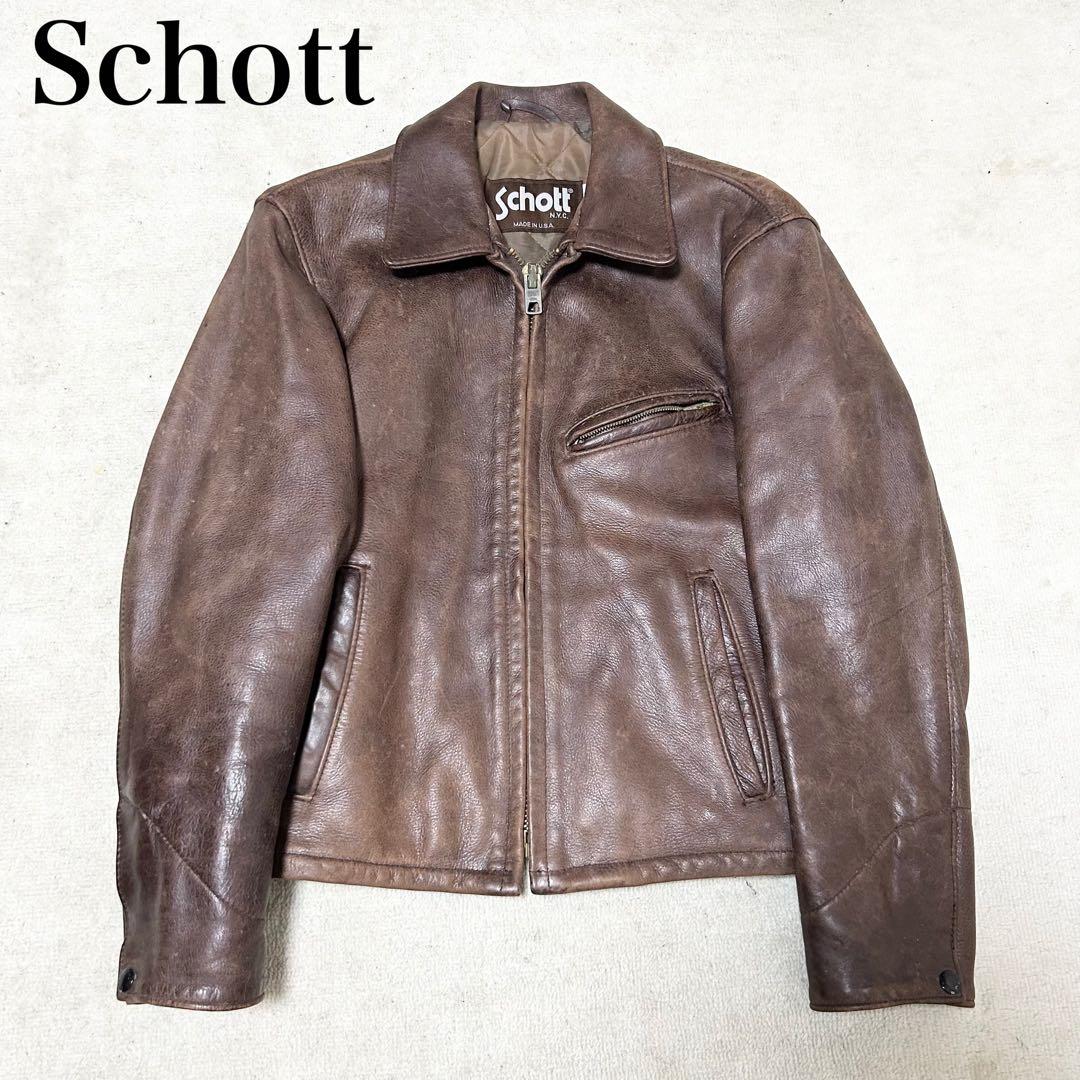 ショット　Schott シングルライダース　レザージャケット　AT101 本革