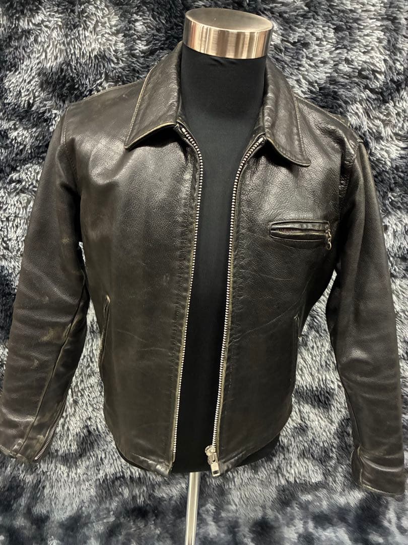 SCHOTT シングルライダースジャケット 38 ボアライナー付き アメリカ製