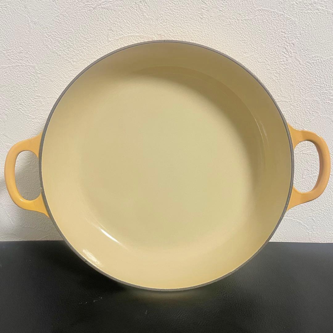 【ほぼ未使用品】ル クルーゼ ビュッフェキャセロール 26cm 浅型両手鍋