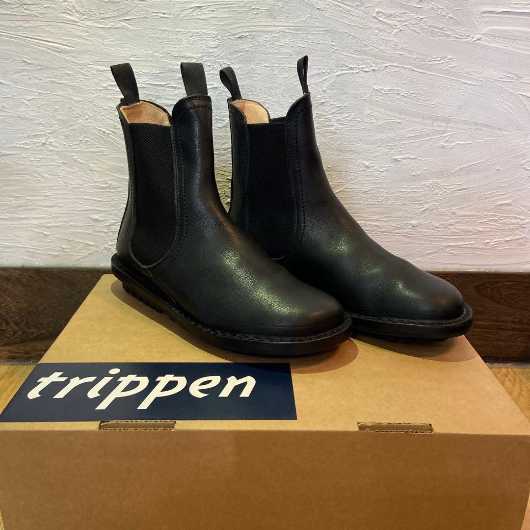 新品 トリッペン チェルシー サイドゴアブーツ 黒 38