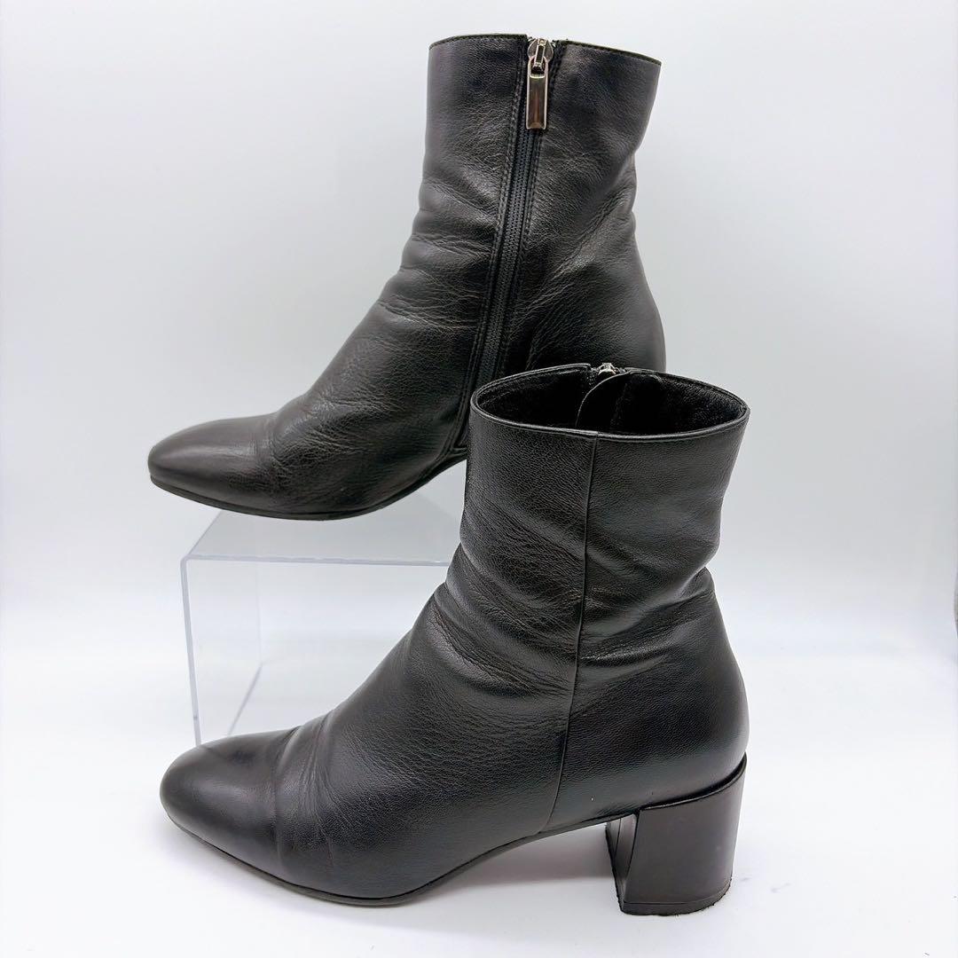 FABIO RUSCONI ファビオルスコーニ 37 ショートブーツ ブラック