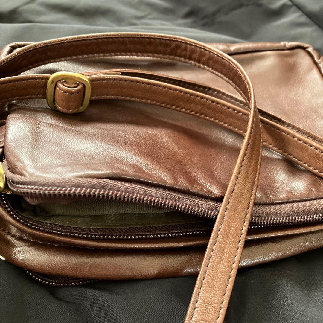 ポーター　PORTER ブラウン 革　 レザー ショルダーバッグ日本製