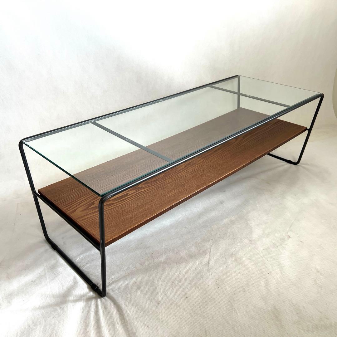 アデペシュ・ソコフ・アイアンガラステーブル・120cm