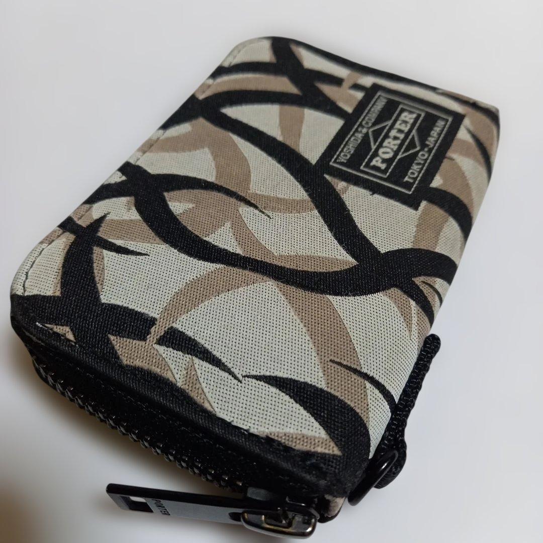 (美品) PORTERギリー マルチケース トライバルカモ &カードケース
