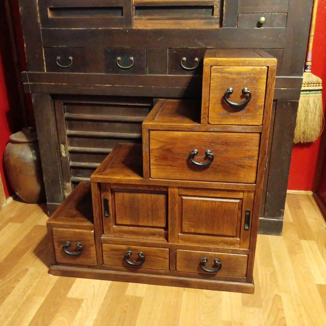 欅　階段箪笥　箪笥　キャビネット