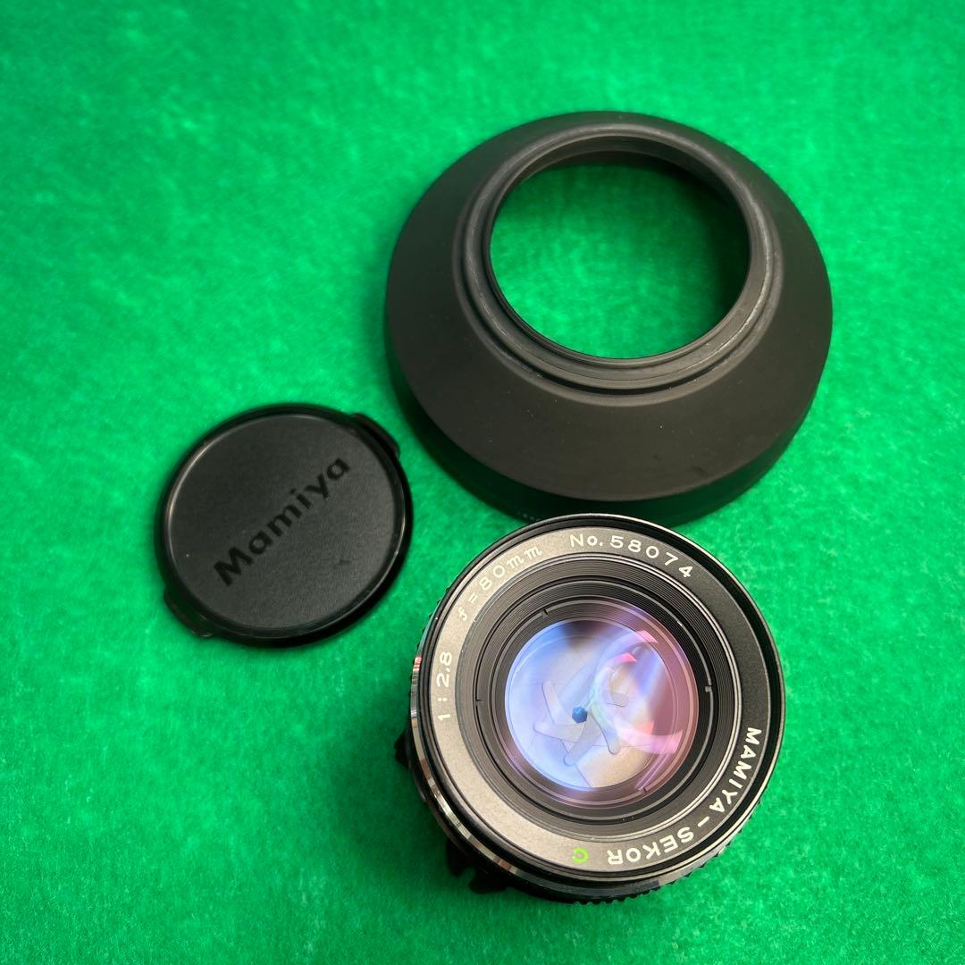 Mamiya Sekor C 80mm f/2.8 645用レンズ　フード付き