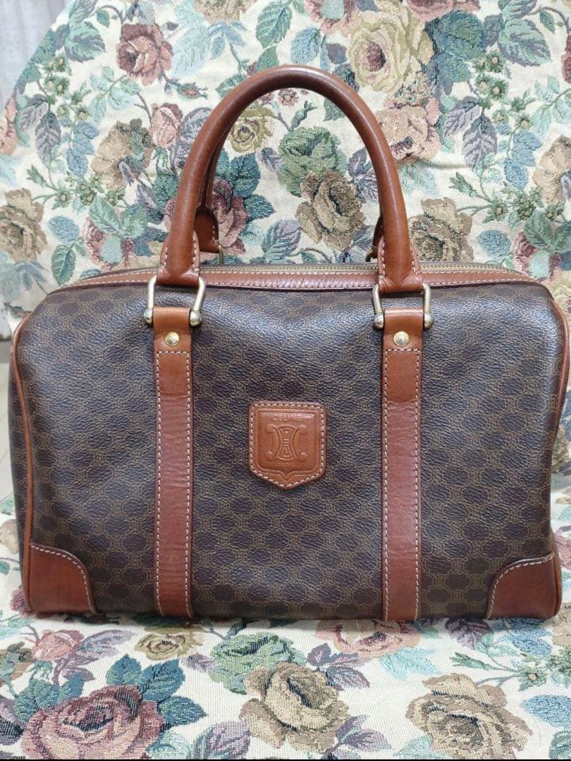 値下げ可　セリーヌ　マカダム　CELINE　 トリオンフ　ミニボストンバッグ