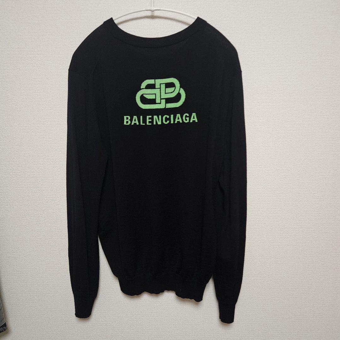 BALENCIAGA ロゴニット セーター ブラック M ※脇穴あり