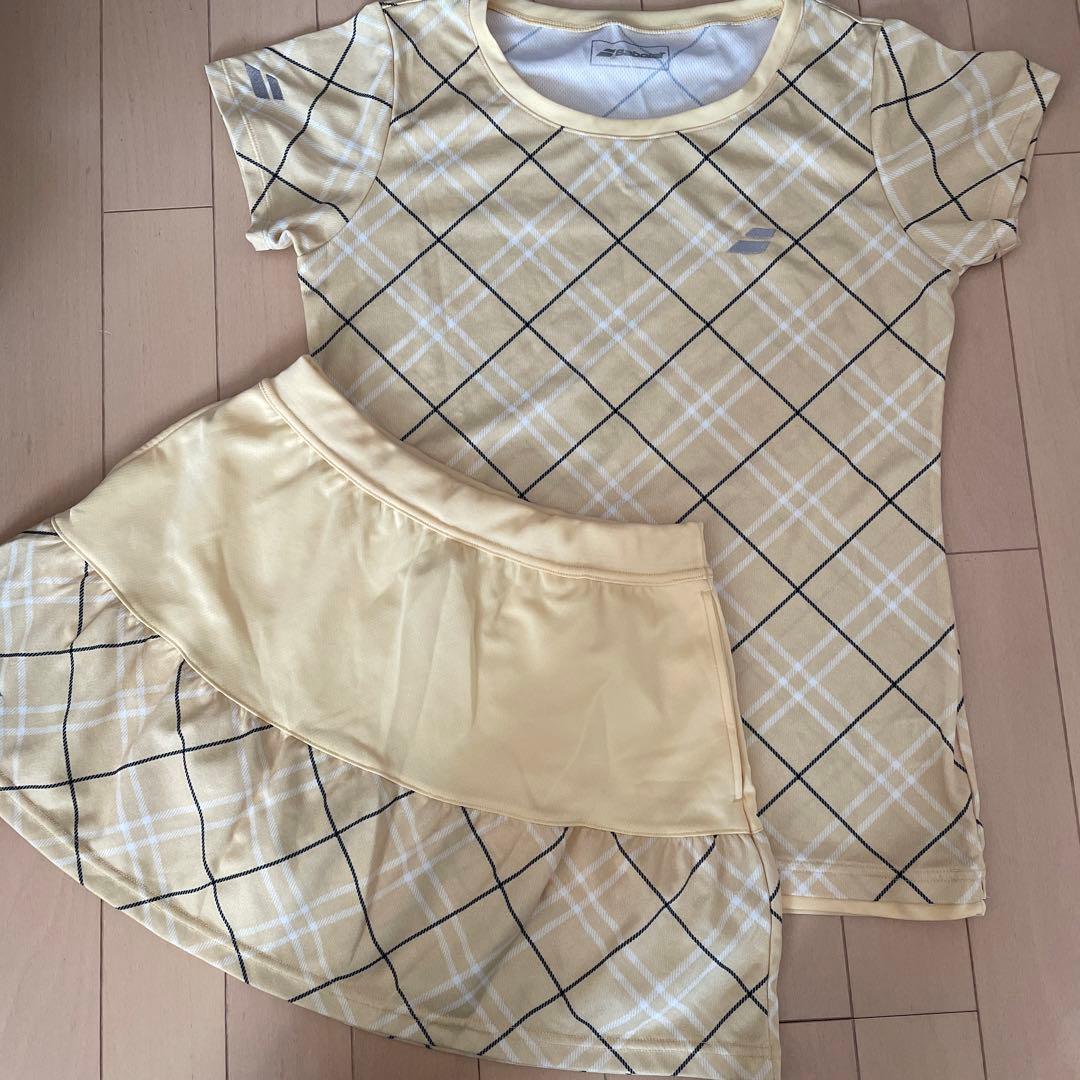 美品 バボラ セットアップ 上下 XL ゲームシャツ スコート 黄色