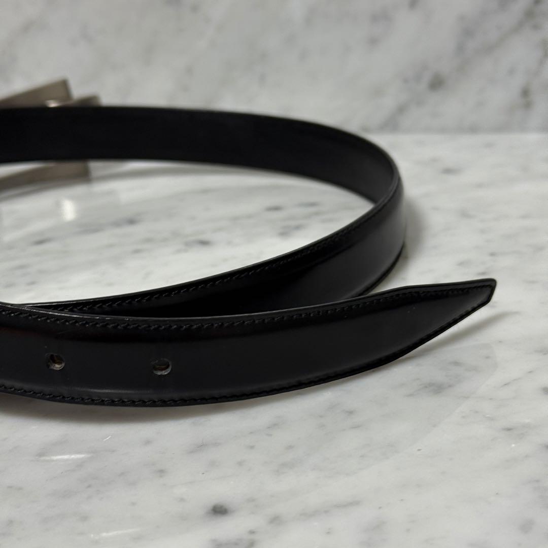 イタリア製 VERSACE ヴェルサーチ メデューサ ベルト ブラック 本革 銀