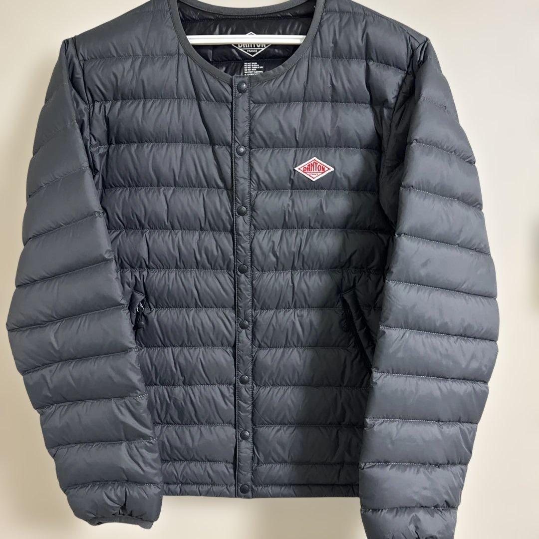 Danton クルーネック インナーダウン ジャケット/チャコールグレー 38